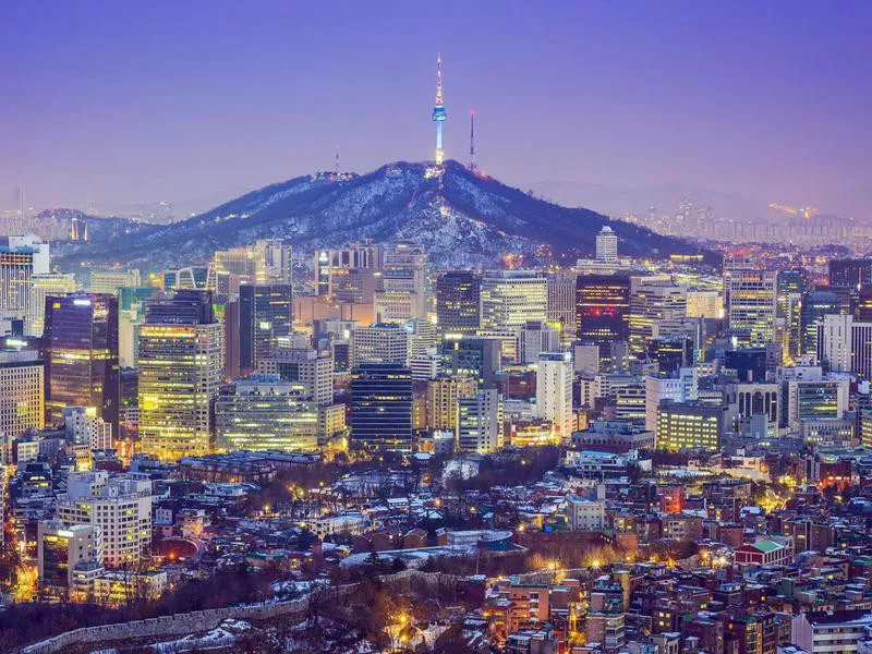 Seoul at night