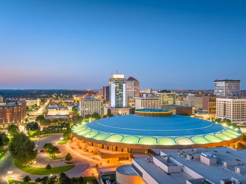 Wichita, Kansas, USA Downtown Skyline