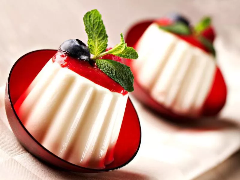 Panna Cotta with fresh berries