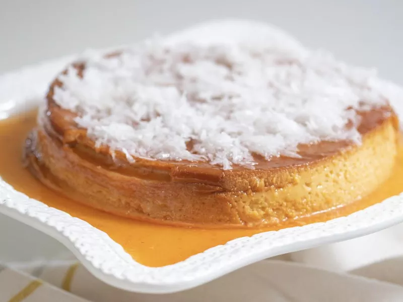 Coconut flan recipe