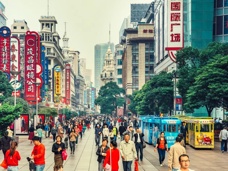 Nanjing Road in Shanghai, China