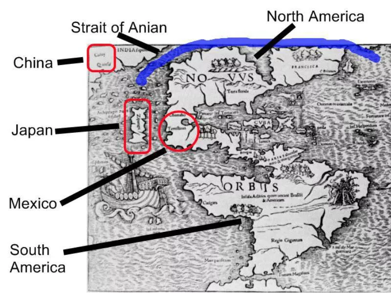 Map North America 1540