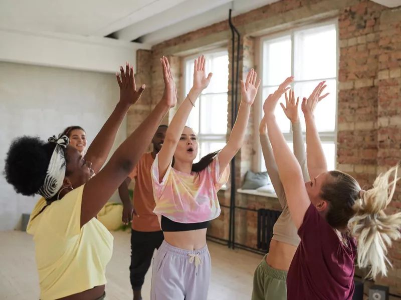 Dance class with friends