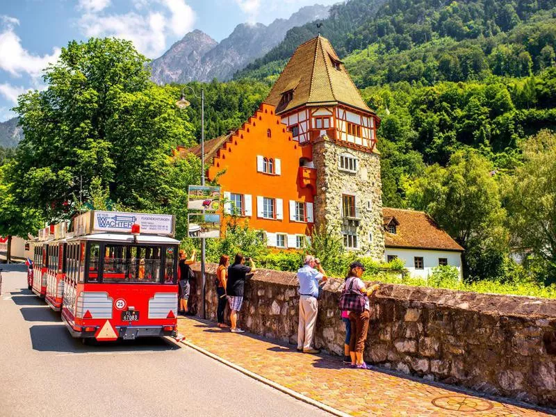 Red house in Liechtenstein