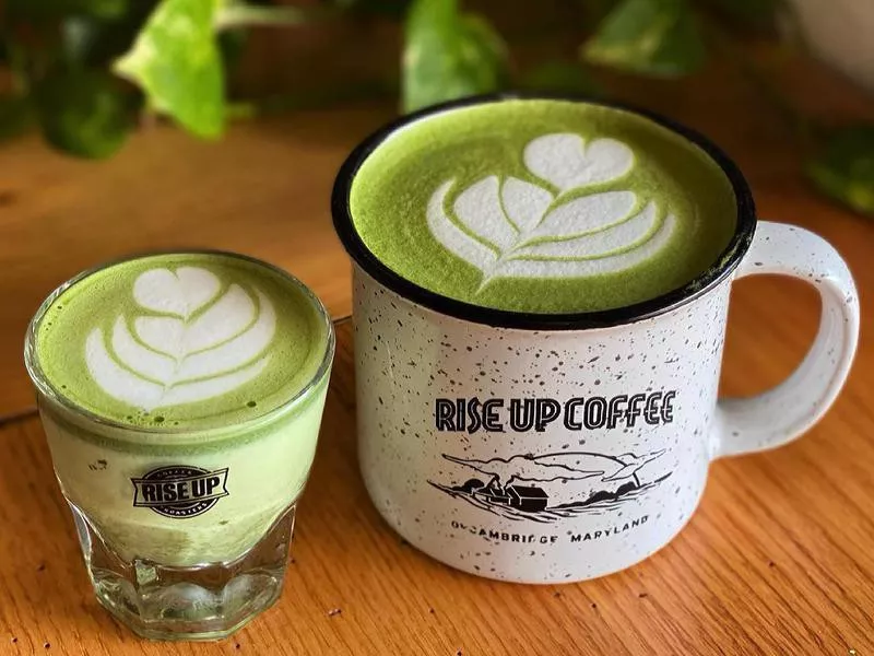 Matcha coffee cups