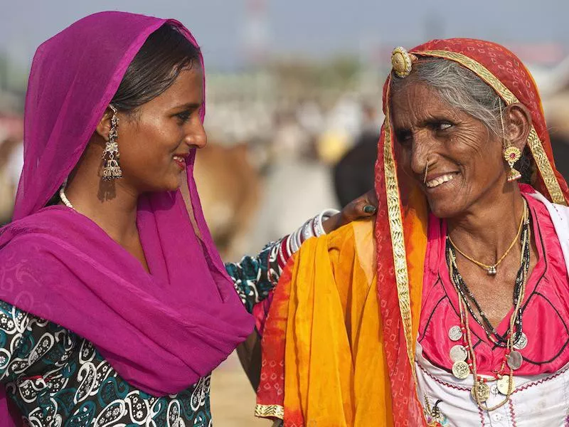 Hindu women speaking