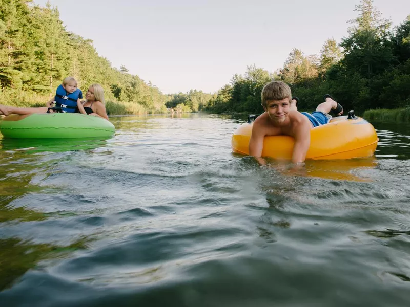 Tubing in river Traverse City