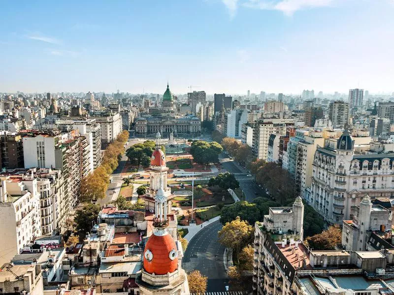 Aerial view of Buenos Aires, Argentina