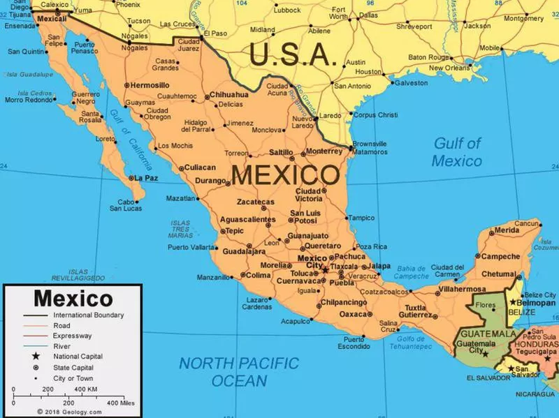 Map of Mexico