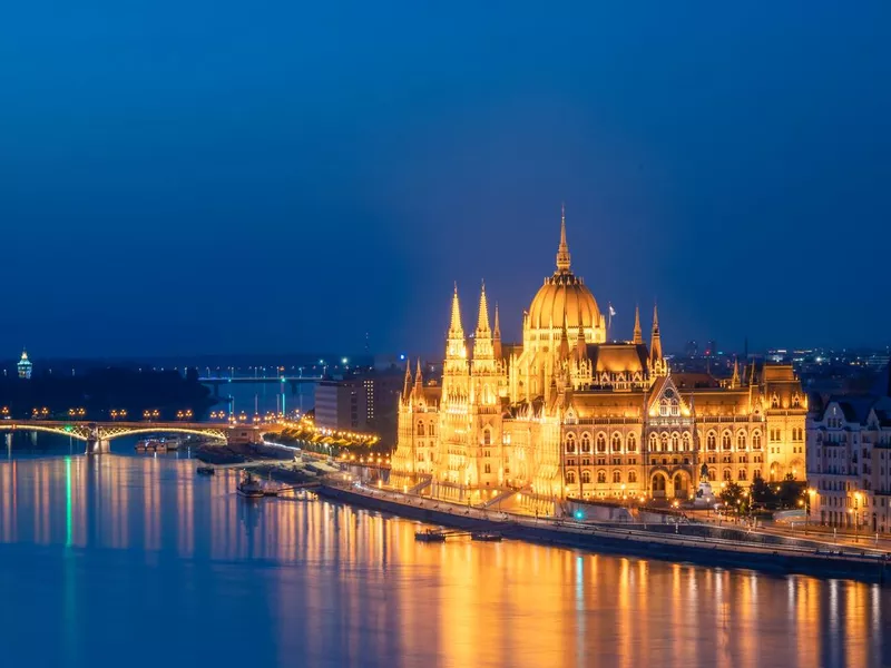 Hungarian Parliament at night