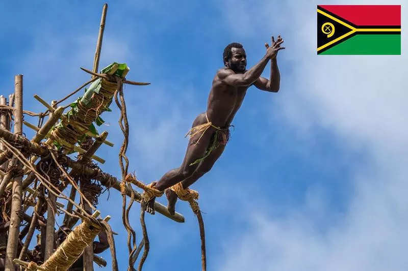 Land diving in Vanuatu