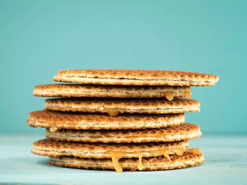 Stroopwafels or caramel Dutch Waffles