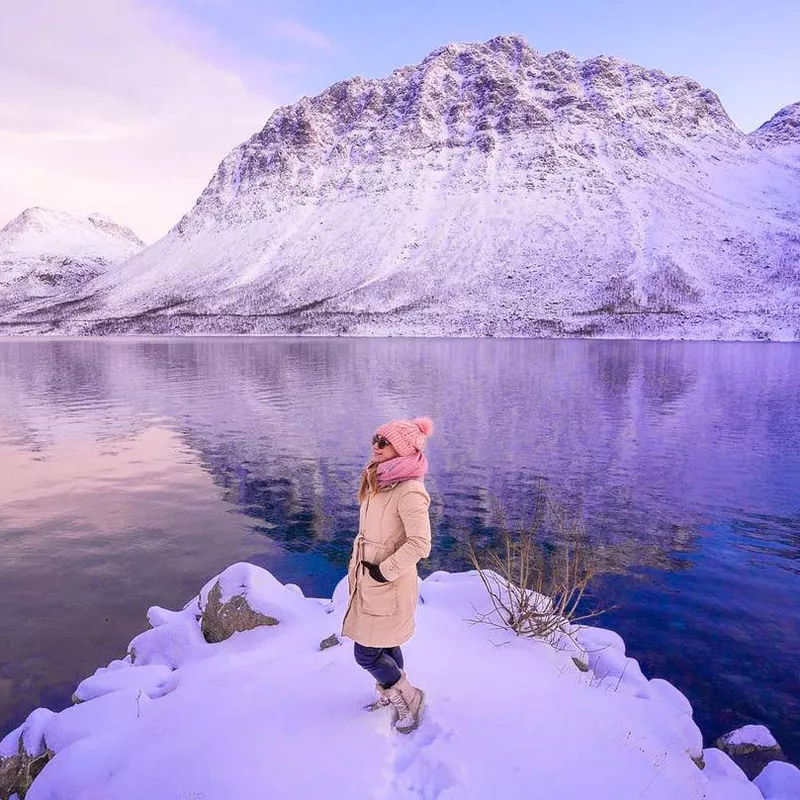 Snowy mountains in Tromso