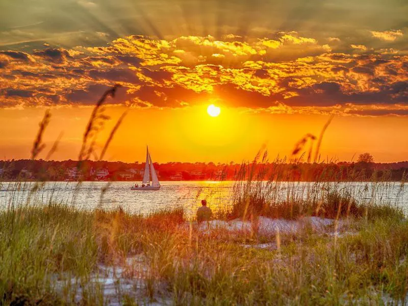 Sunset over Wrightsville Beach