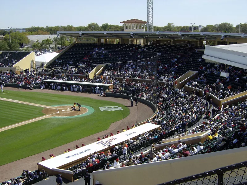 Detroit Tigers spring training game in Lakeland