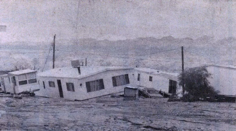 Newspaper clipping of Ocotillo flood