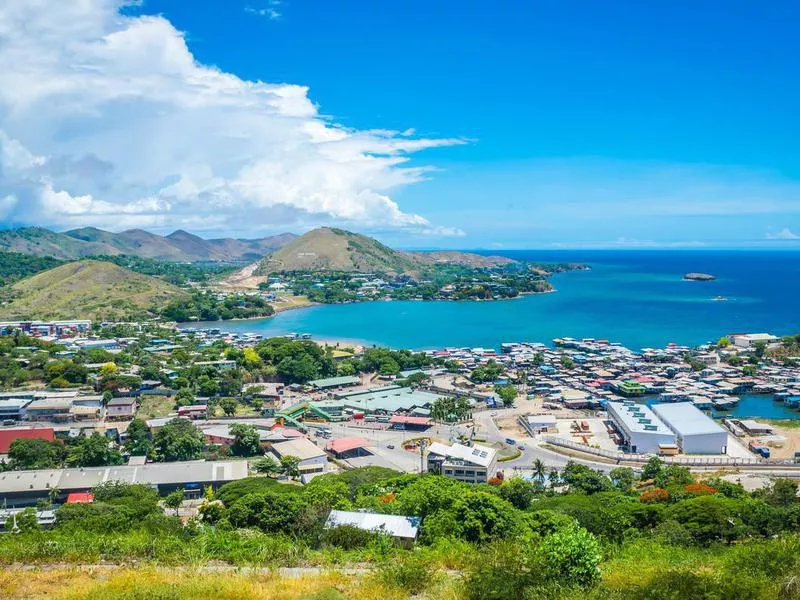 Aerial view of Port Moresby