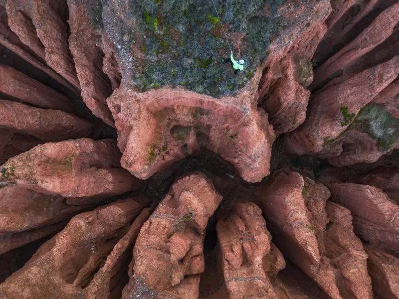 Rock climbing in Aragon, Spain