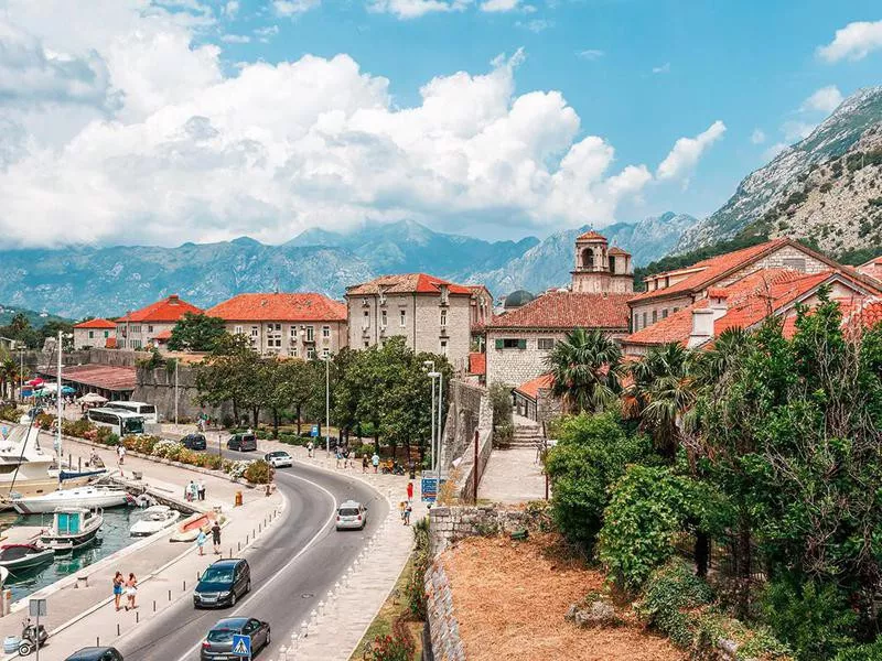 Cars driving in Montenegro