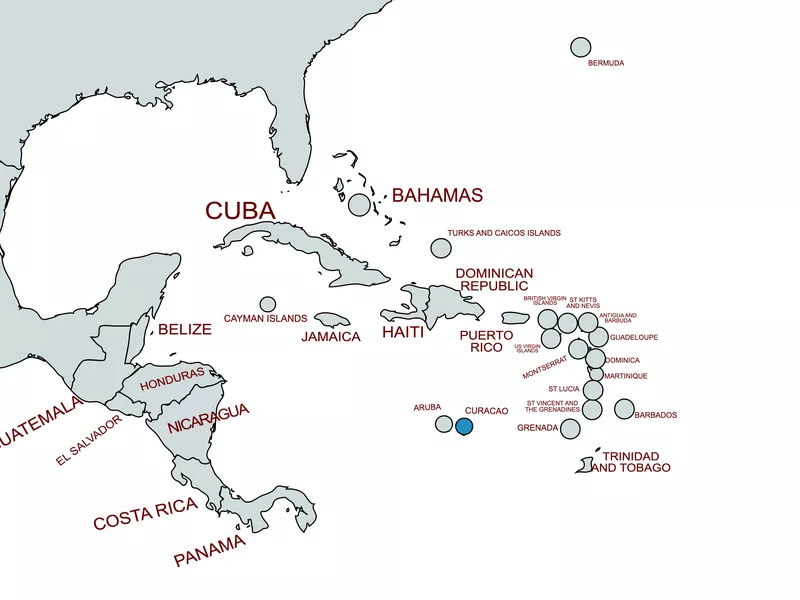 Curacao map