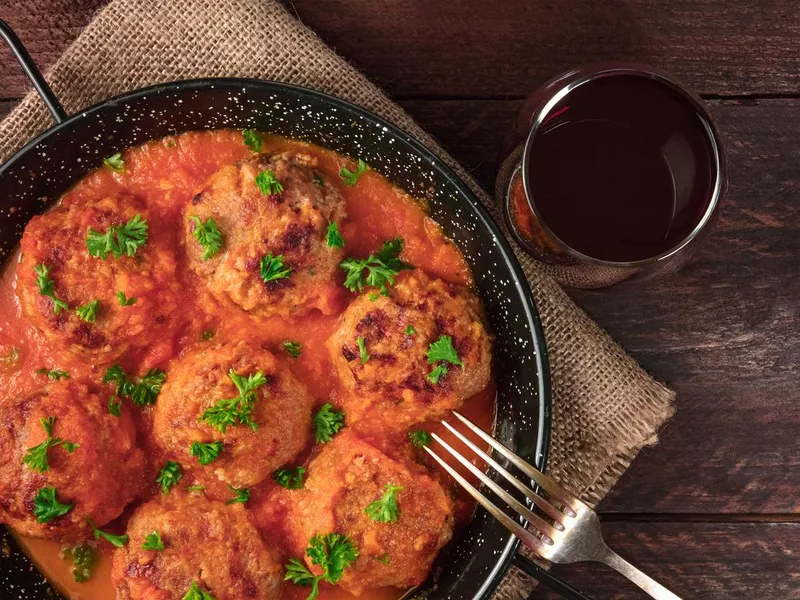 Italian polpette or meatballs