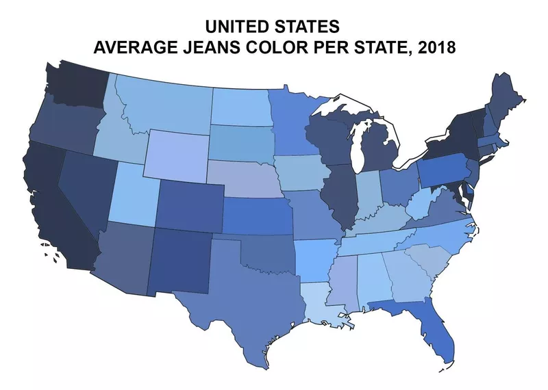 Jean map of the U.S.