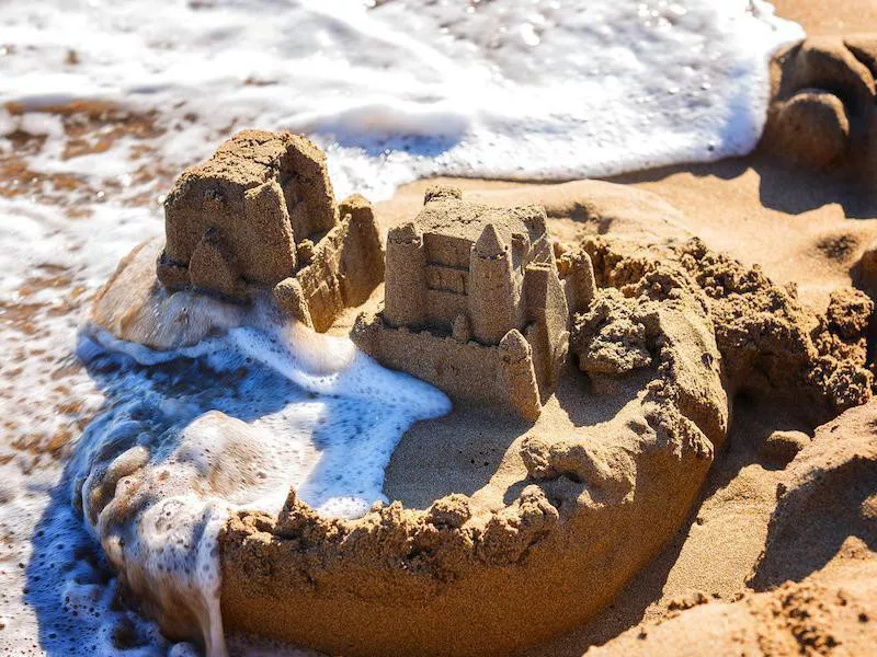 Sandcastle at the beach