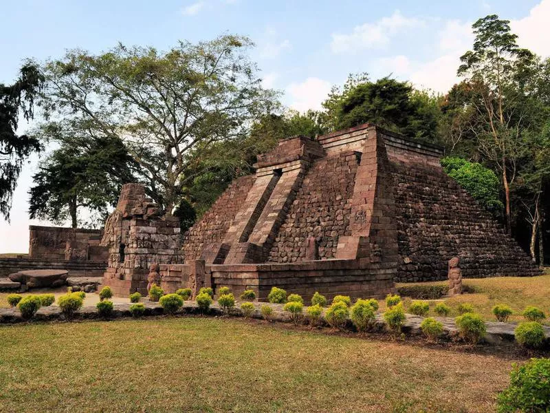 Candi Sukuh Hindu temple near Solokarta, Java, Indonesia