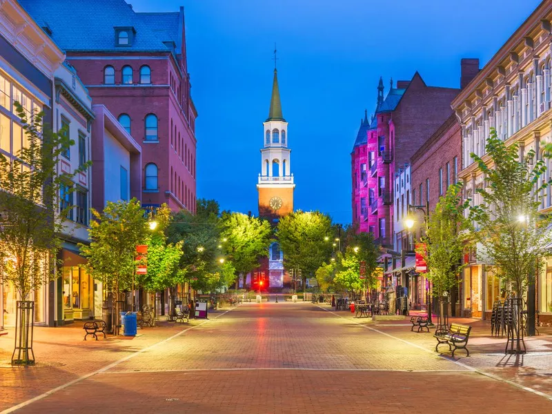 Burlington, Vermont, USA at Church Street Marketplace