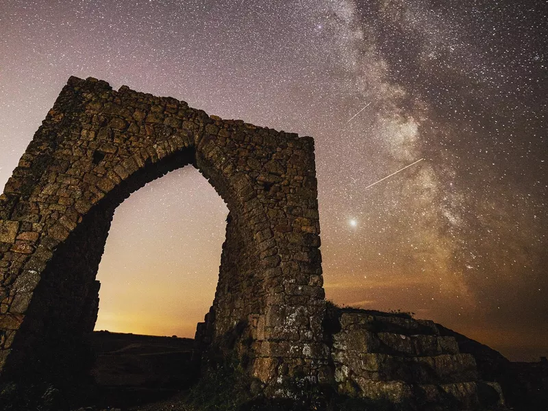 Jersey, England at night