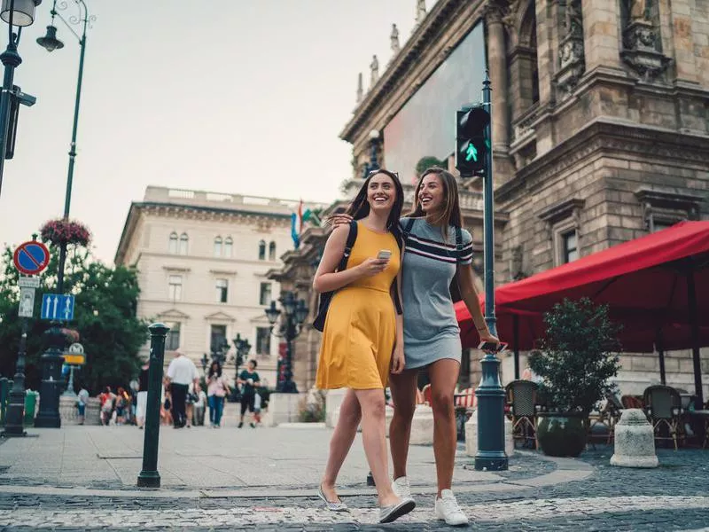 Young women in Budapest