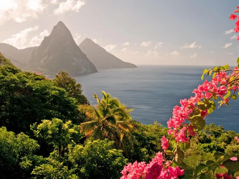 The Pitons in St Lucia