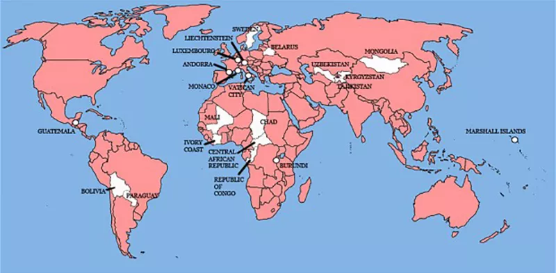 World Map of Countries Britain Has Invaded