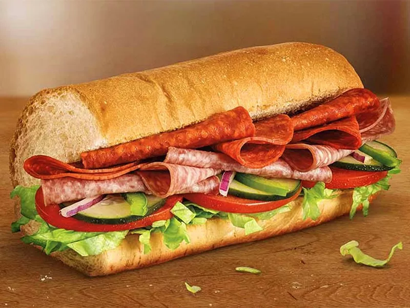 Spicy Italian sandwich from Subway