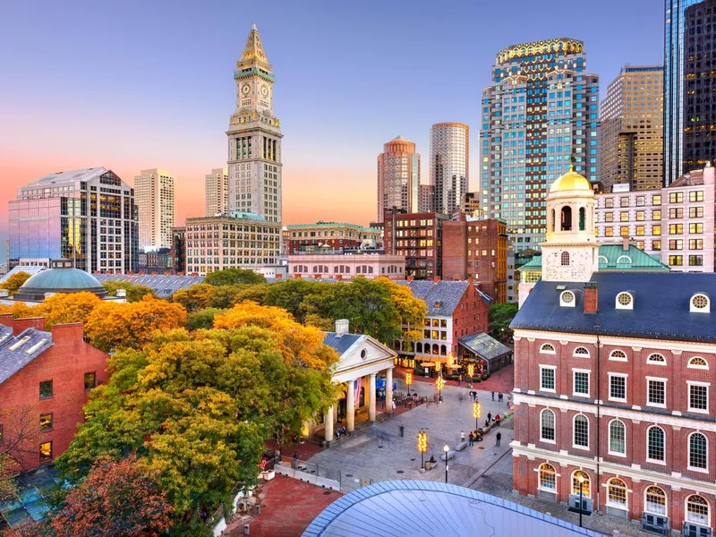 Boston, Massachusetts, USA Downtown Skyline