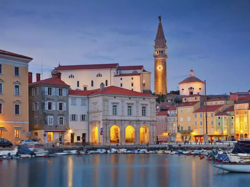 Piran old town in Slovenia