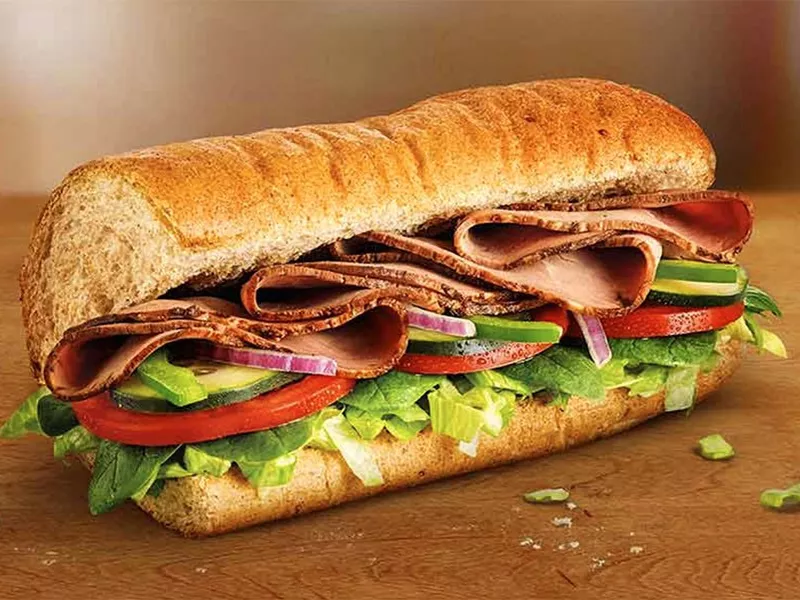 Roast Beef Subway sandwich