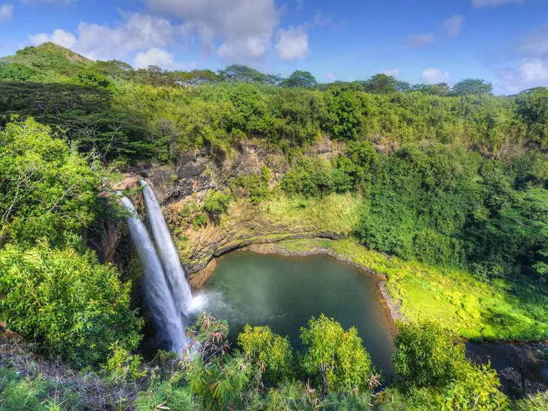 Wailua Falls in Kauai, Hawaii