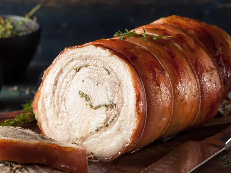 Homemade Rolled Porchetta Roast