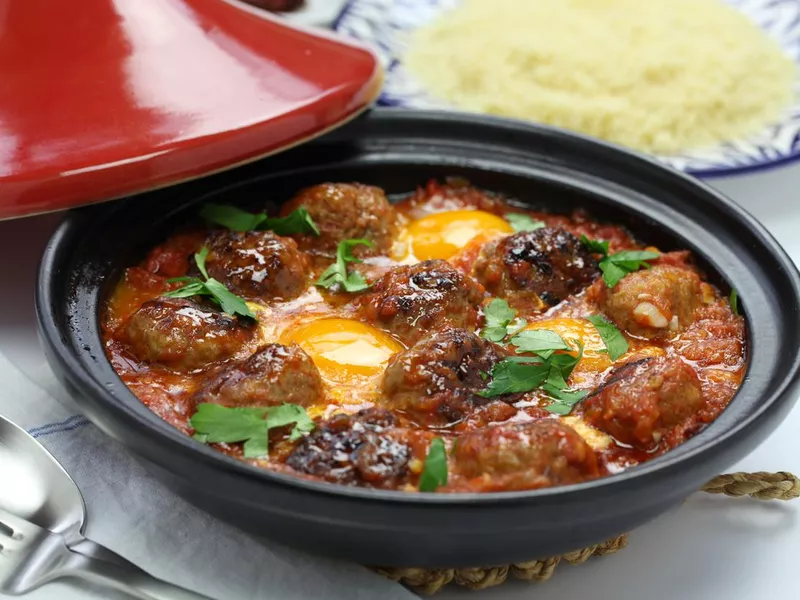 Kofta lamb tajine, popular Moroccan cuisine