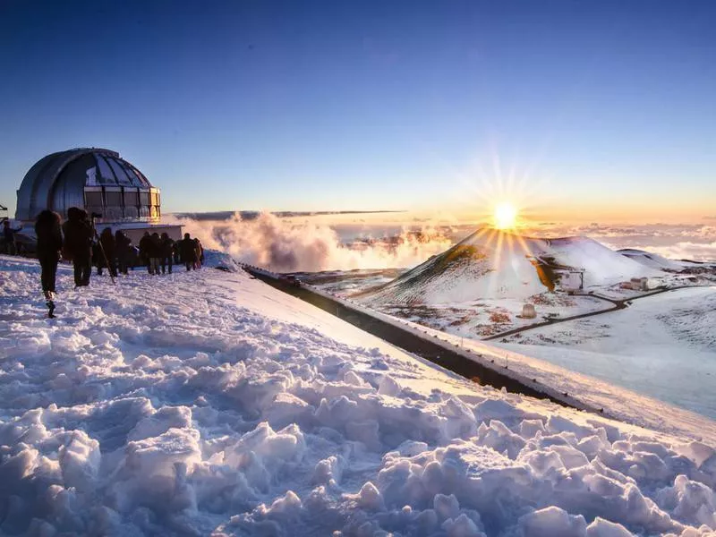 On top of Mauna Kea During Winter, Hawaii