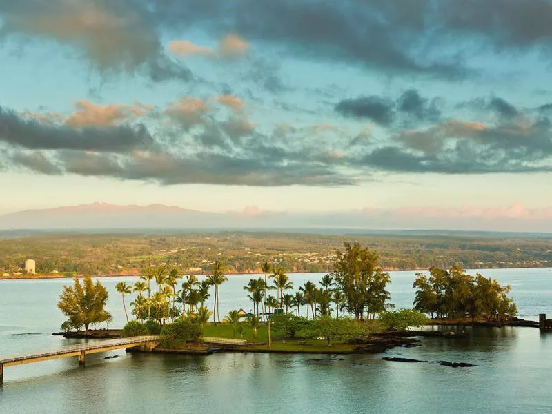 Coconut Island at Morning Sunset, Hilo, Hawaii