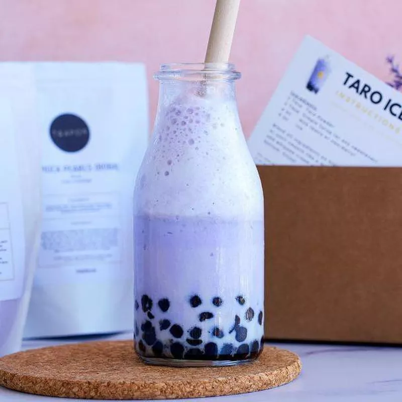 Taro boba tea