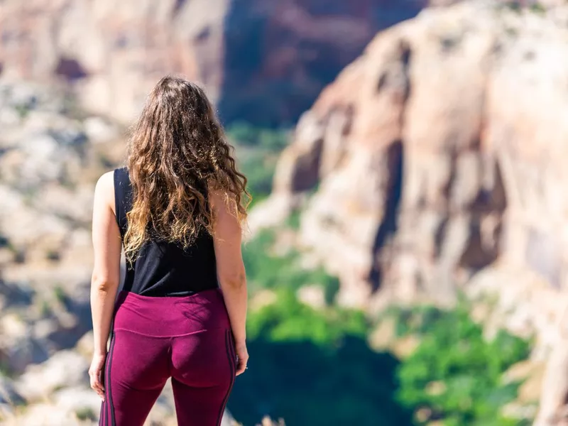 Girl in Grand Staircase Escalante National Monument in Utah