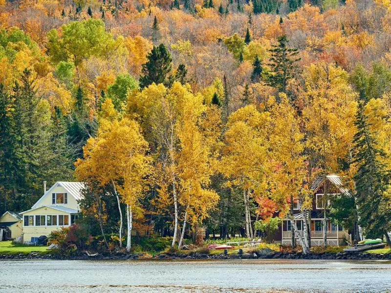 Rangeley Lake in autumn