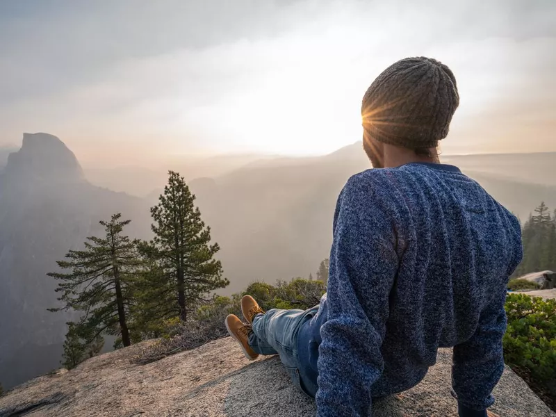 View from top of Yosemite valley, USA