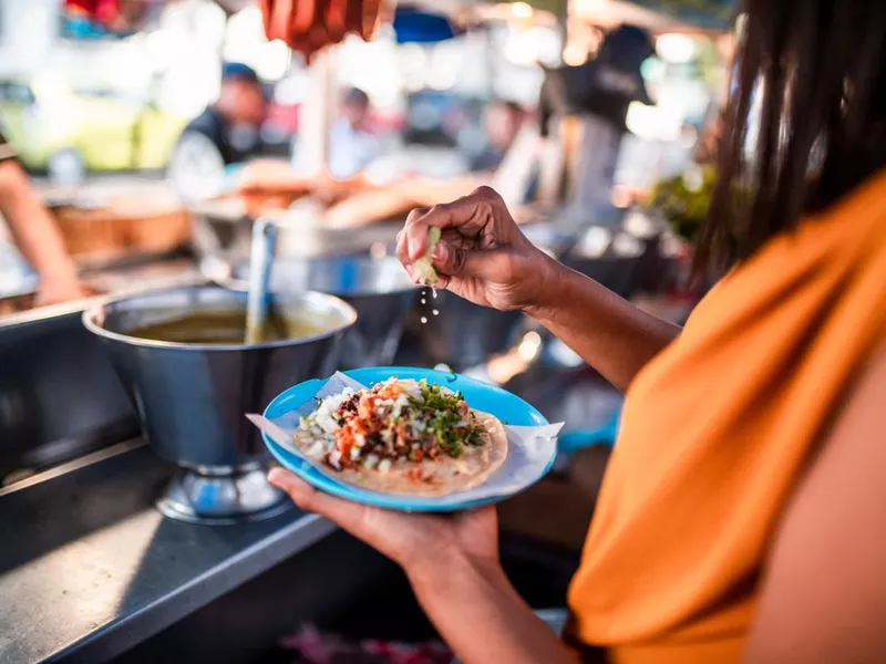 street tacos in Mexico