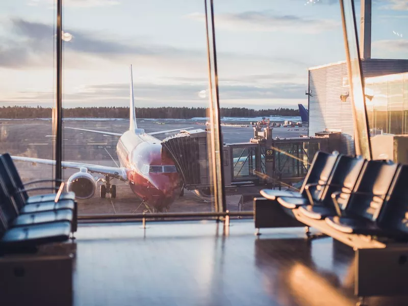 Norwegian airplane in Oslo