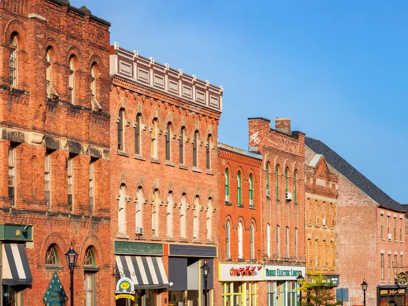 Historic Queen Street in downtown Charlottetown, Prince Edward Island, Canada