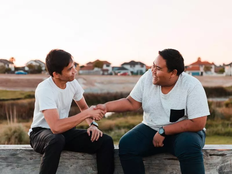 Two friends in New Zealand